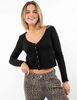 Polera Botones Crop Manga Larga Mujer Icono