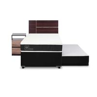 Cama Nido CIC 1,5 Plazas Arriba y 1 Plaza Abajo Ortopedic + Respaldo + Velador Enio