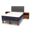 Cama Europea CIC Base Dividida King S&uacute;per Premium + Respaldo + Veladores