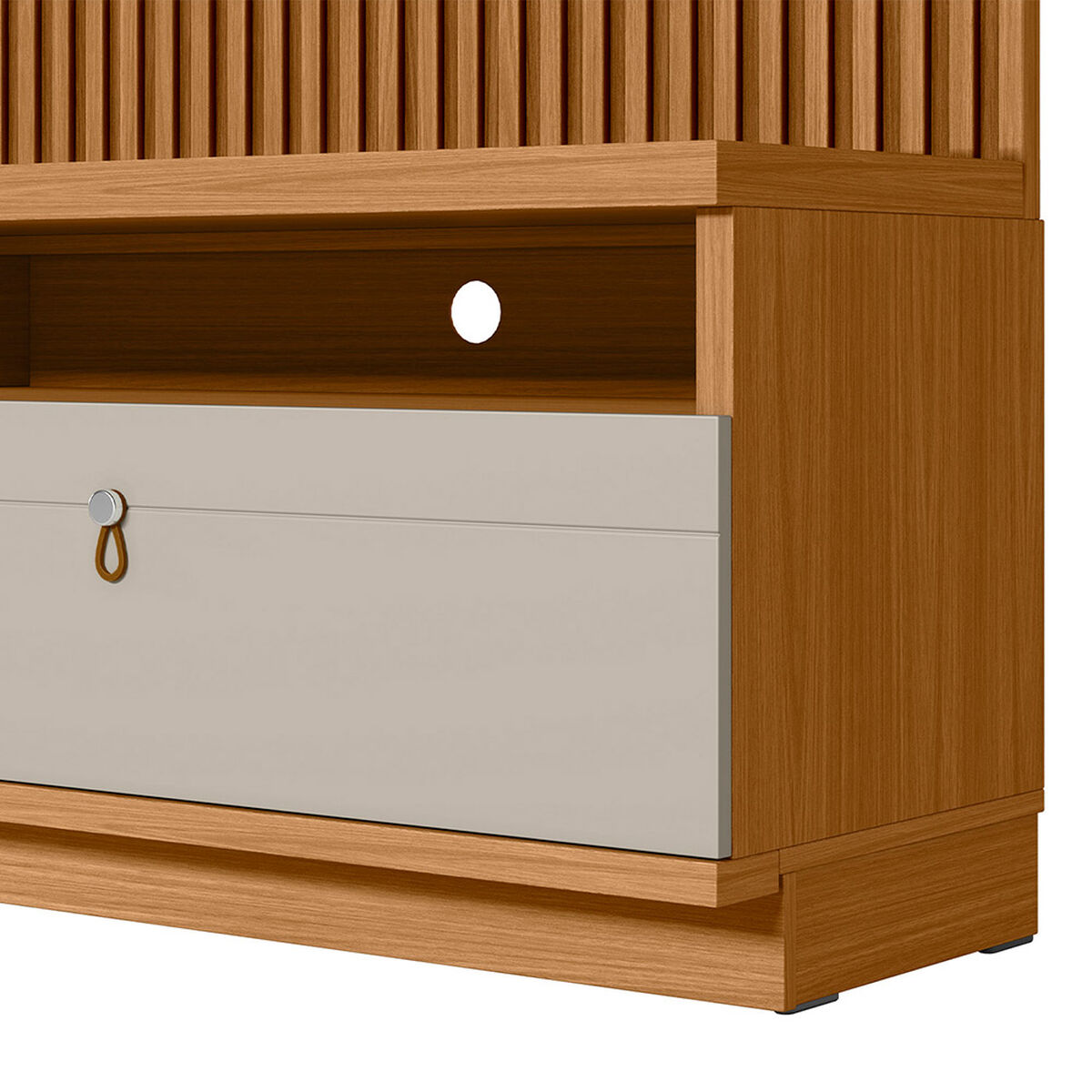 Home TV Di Poretti Design Ouro TV Hasta 75" Caf&eacute; Claro