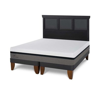 Imagen 2 del producto Cama Europea CIC Base Dividida King Balance + Respaldo Torino Negro