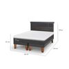 Cama Europea CIC Base Dividida 2 Plazas Ortopedic Advance + Respaldo Dublin