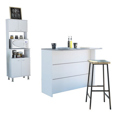 Imagen 2 del producto Mueble Microondas + Barra de Cocina TuHome Kitchen