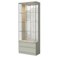 Vitrina Di Poretti Diamante 2 Puertas 2 Cajones Blanco