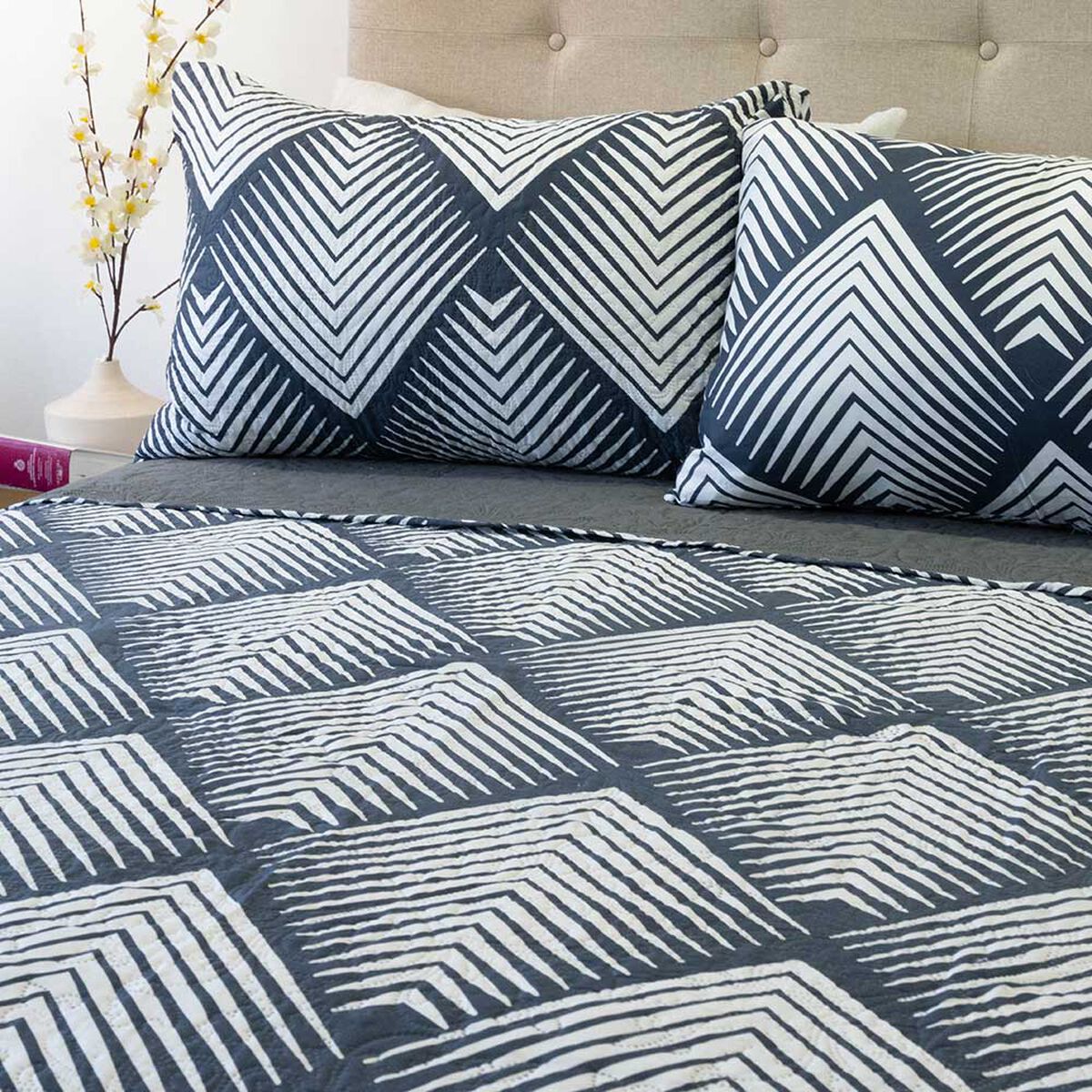 Quilt Doral 2 Plazas Hotpress Origins D5 Estampado