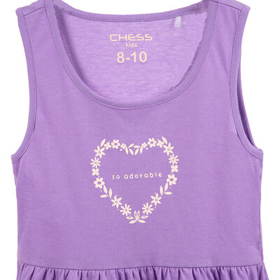 Imagen 2 del producto Vestido sin Mangas Niña Chess Fucsia, Lavanda, Menta, Morado