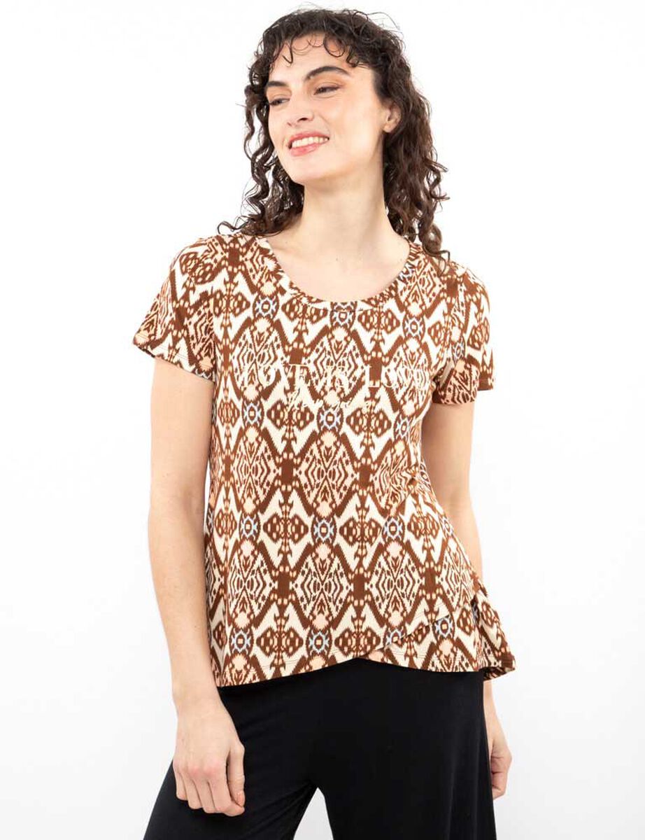 Polera Con Estampado Manga Corta Mujer Alma