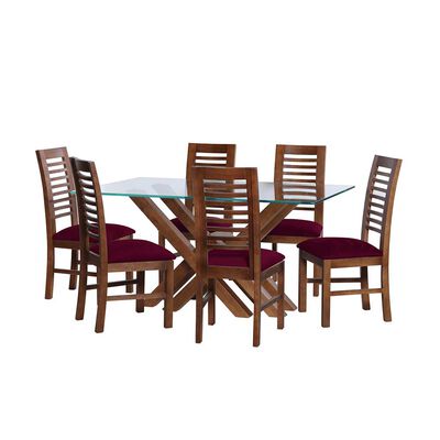 Juego de Comedor Latam Home Merida 6 Sillas Burdeo