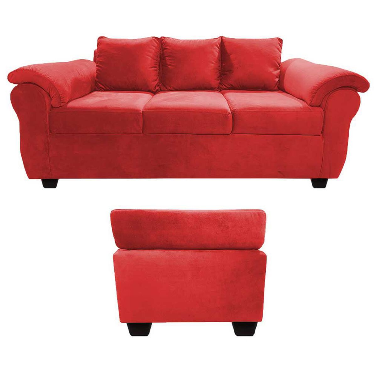 Sofá Muebles MPR Ezeiza 3 Rojo