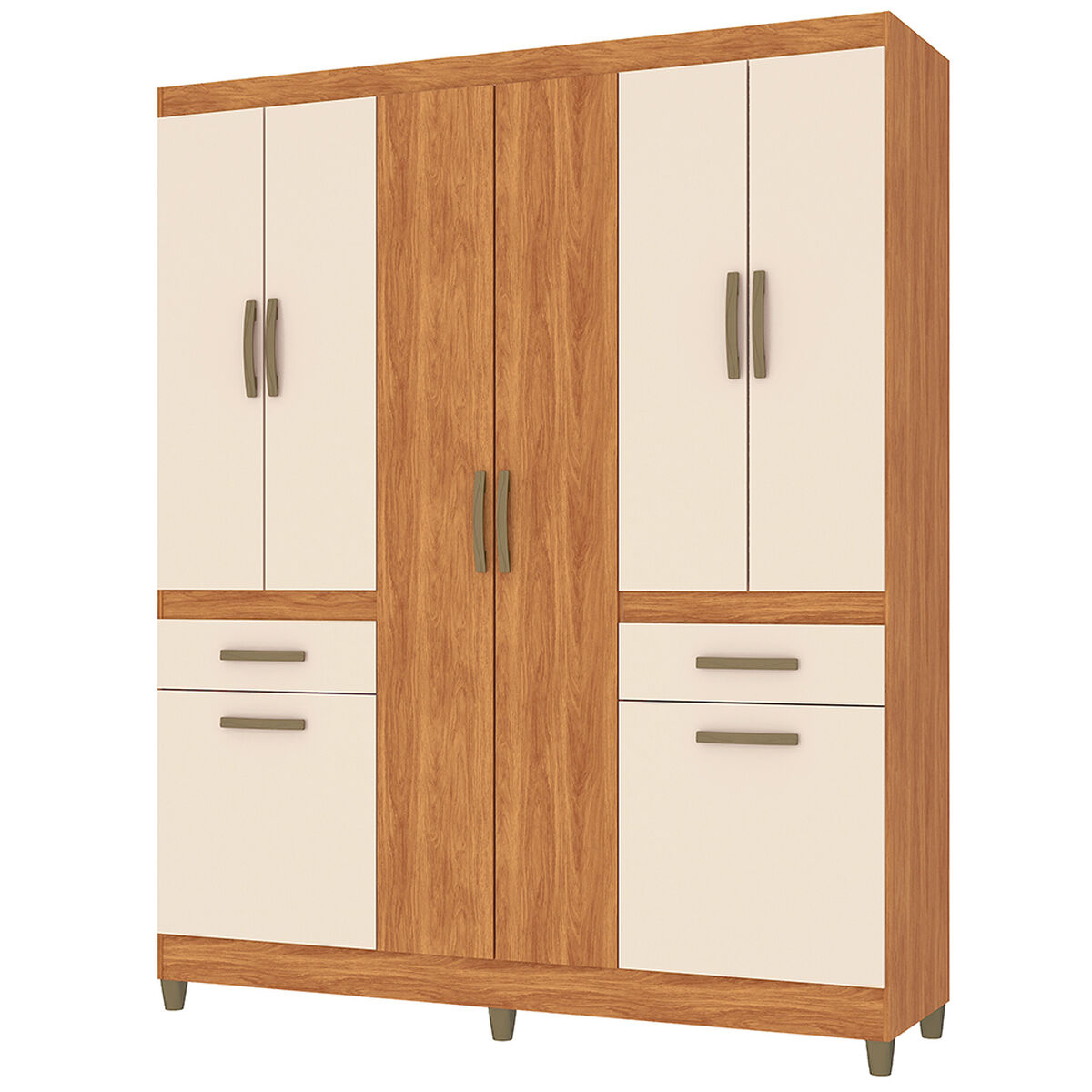 Clóset Vekkahome Aveiro 8 Puertas 2 Cajones Beige