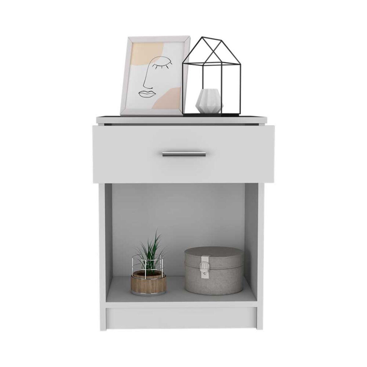 Velador TuHome Eco 1 Cajones Blanco