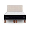 Cama Europea CIC Base Dividida 2 Plazas Súper Permium + Respaldo Ebro