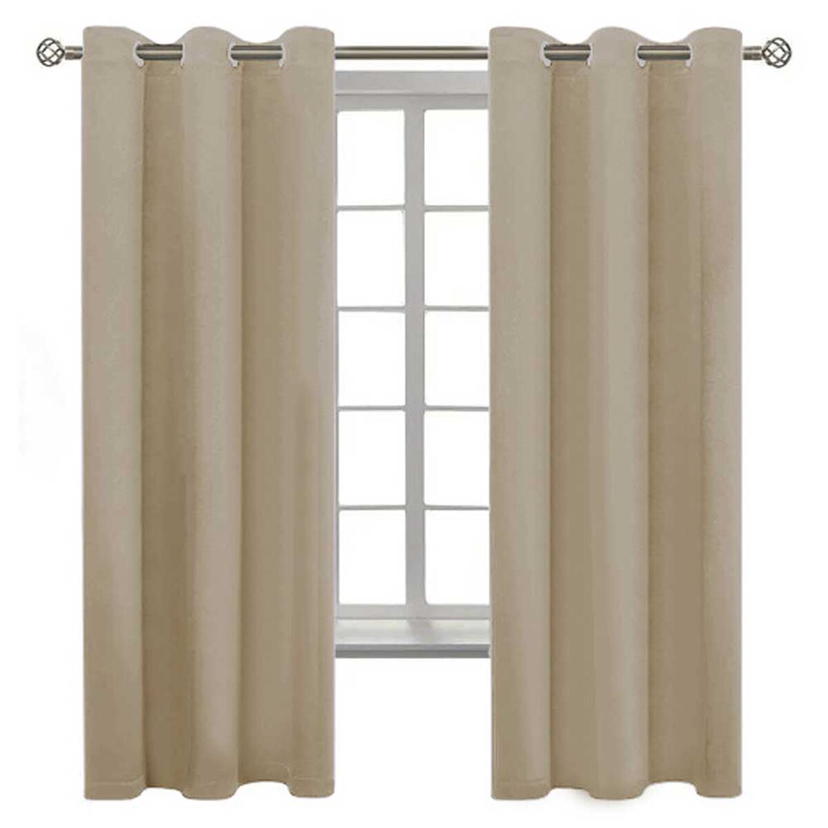 Cortina Blackout Vincenzi Tela + Velo 140 x 220 cm Beige