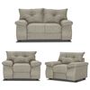Juego de Living Innovamuebles Fortaleza Córdoba Sofá 2 Cuerpos + Dos Butacas 1 Cuerpo Beige