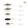 Batería de Cocina Aluminio Forjado Simplit Savannah 9 Piezas Crema