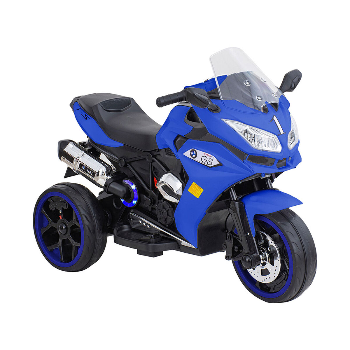 Moto de Carrera a Batería Musical Baby Way Azul