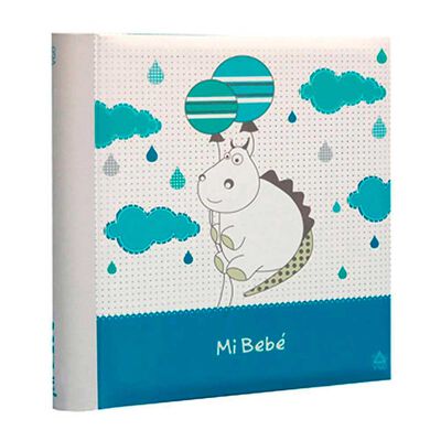 Álbum para Fotos Cartón Vgo Infantil con Memo y Caratulas 200 Fotos Celeste