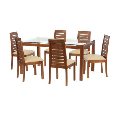 Juego de Comedor Latam Home Barcelona 6 Sillas Beige