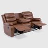 Juego de Living Reclinable Daniels Sof&aacute; 3 Cuerpos + 2 Bergers Roma Caf&eacute;