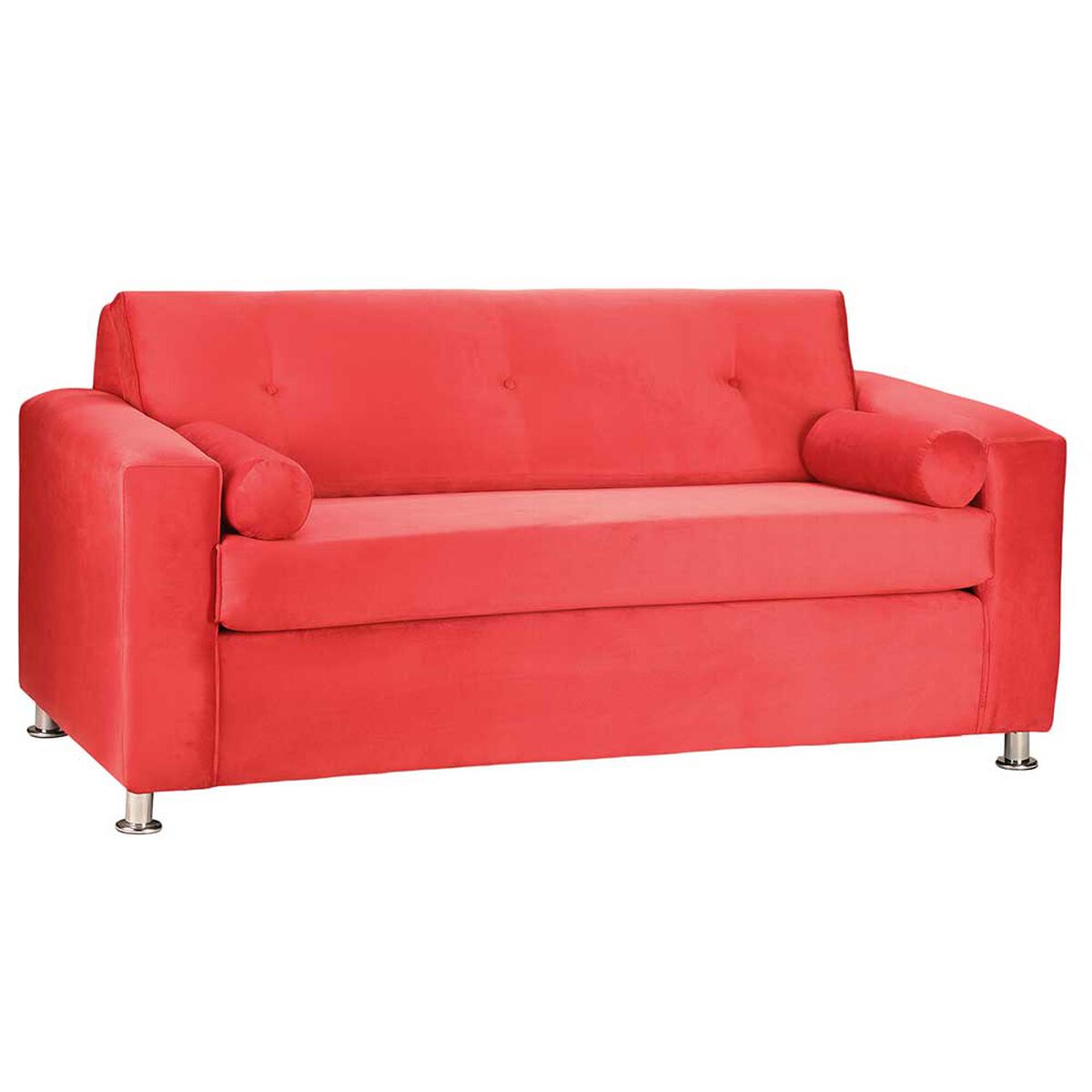 Sof&aacute; Bodevir Vivo Felpa 12 3 Cuerpos Rojo