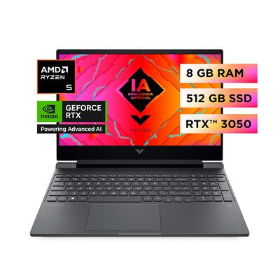 Notebook Gamer HP VICTUS 15-fb2002la AMD Ryzen 5 8GB 512GB SSD 15,6" NVIDIA RTX 3050