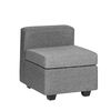 Juego de Living Diseño A&M Home Antonella Sofá 3 Cuerpos + Butaca 1 Cuerpo + Pouf 1 Cuerpo  Gris