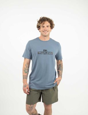 Imagen 1 del producto Polera Con Estampado Manga Corta Hombre Zibel Azul-Piedr, Blanco, Negro, Oliva