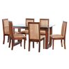 Juego de Comedor Latam Home Pamplona Burgos 6 Sillas PU Negro
