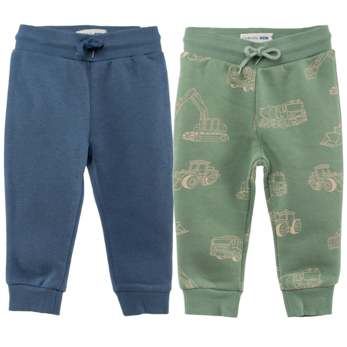 Pack 2 Pantalón Buzo de Algodón Chess Baby