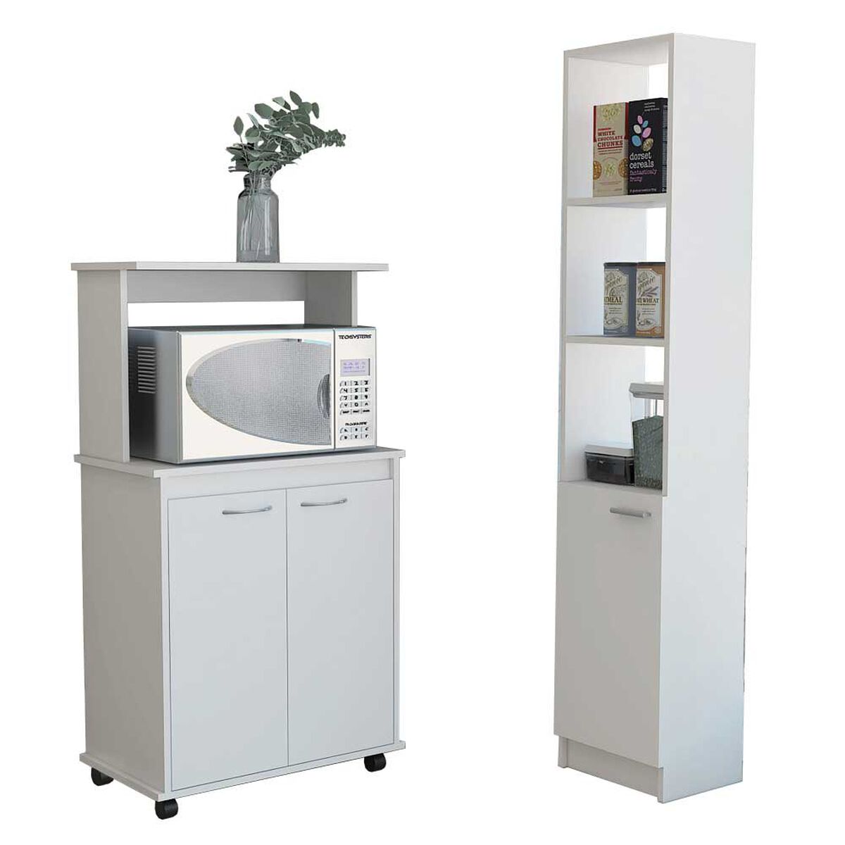 Combo Mueble de Cocina para Microondas + Optimizador TuHome Kitchen Blanco
