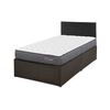 Cama Europea CIC Iron Smart 1,5 Plazas Anatomic + Respaldo Black Tapizado + Faldón