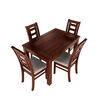 Juego de Comedor Muebles Hema Sevilla 4 Sillas Nogal