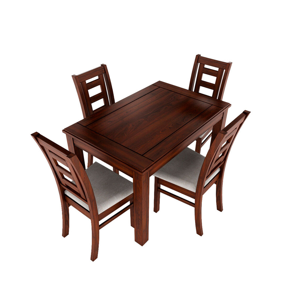 Juego de Comedor Muebles Hema Sevilla 4 Sillas Nogal