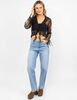 Blusa Transparente Manga Larga Mujer Icono