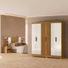Closet Di Poretti Valencia 6 Puertas 2 Cajones + Respaldo Ajustable