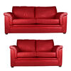 Juego de Living Latam Home Ancona 3 Cuerpos + Sofá 2 Cuerpos Rojo