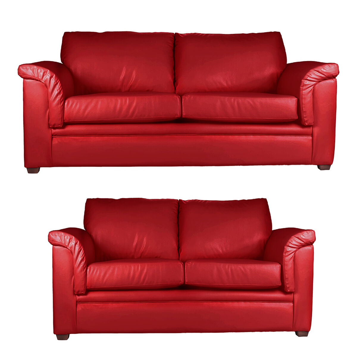 Juego de Living Latam Home Ancona 3 Cuerpos + Sofá 2 Cuerpos Rojo