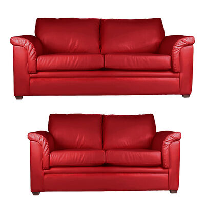 Juego de Living Latam Home Ancona 3 Cuerpos + Sofá 2 Cuerpos Rojo