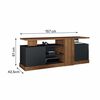 Rack TV Jdo & Design Cristal Negro Hasta 60"