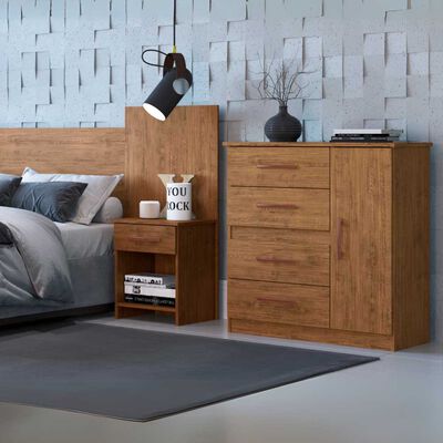 Imagen 2 del producto Cómoda Home Mobili Cordoba 4 Cajones 1 Puerta Café