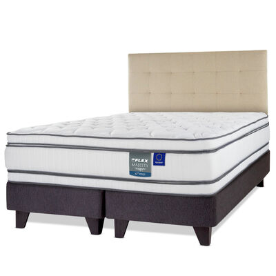 Cama Europea Flex King Majesty + 1 Respaldo