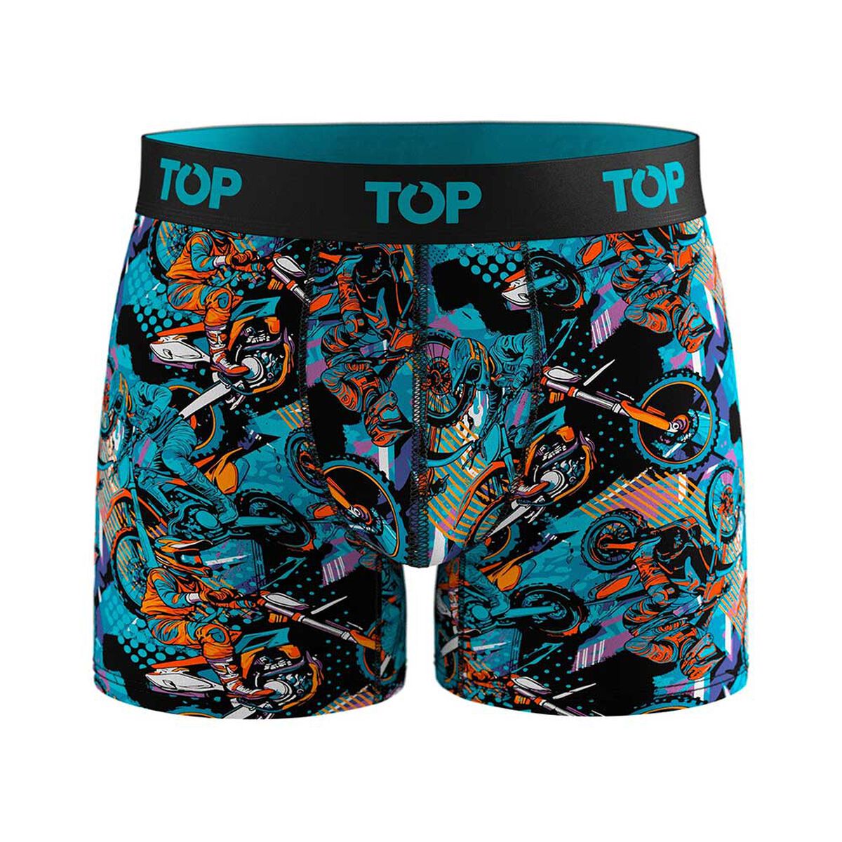 Pack 3 B&oacute;xer Medio Algod&oacute;n Motores Hombre Top