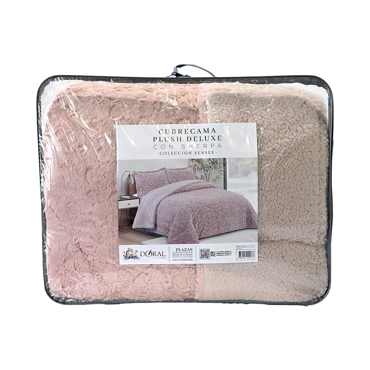 Cubrecama Doral 2 Plazas Rosa Senses