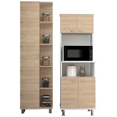 Imagen 2 del producto Combo Mueble Microondas + Optimizador TuHome Kitchen Rovere Blanco
