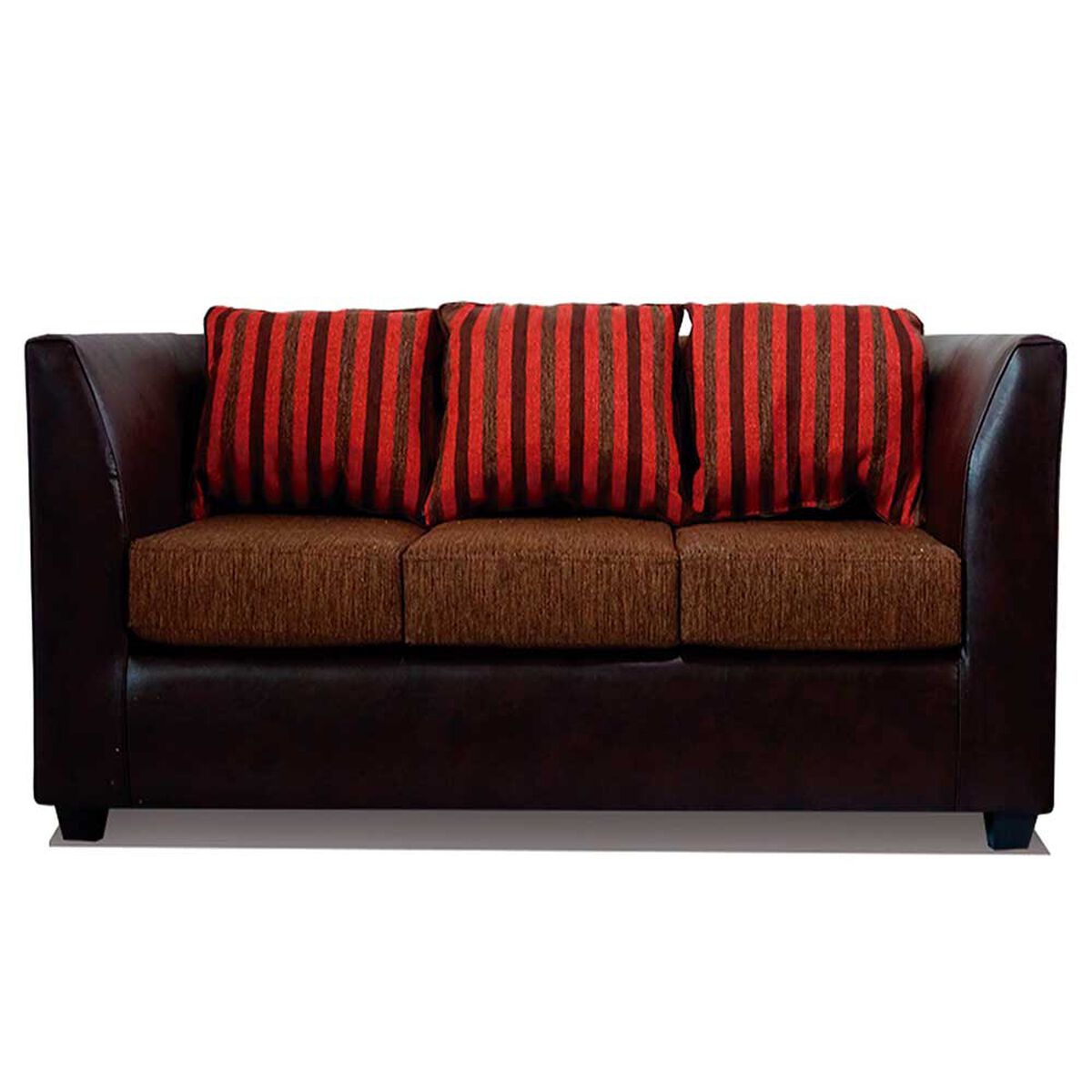 Sofá Elegant Detail Valentino 3 Cuerpos Café