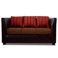 Sofá Elegant Detail Valentino 3 Cuerpos Café