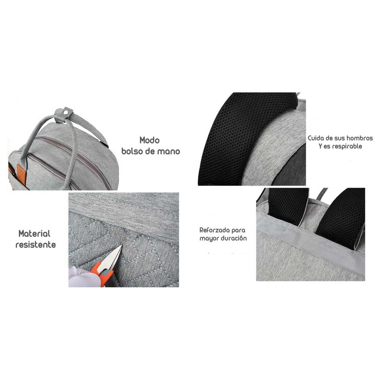Mochila Maternal con Monedero y Colgador Lubabycas Azul