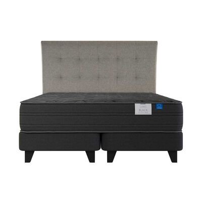Imagen 2 del producto Cama Europea Flex Base Dividida 2 Plazas Black + Respaldo Gris