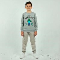 Polera Minecraft Niño Licencias Gris