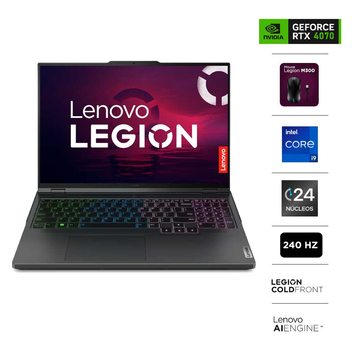 Notebook Gamer Lenovo Legion Pro 5 Core i9 32GB 1TB SSD 16" NVIDIA RTX4070